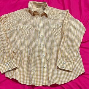 Wrangler Mustard Checkered Shirt